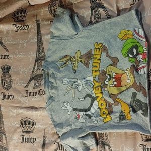 I'm sewing a child teenager shirt Looney tunes cropped base color gray
